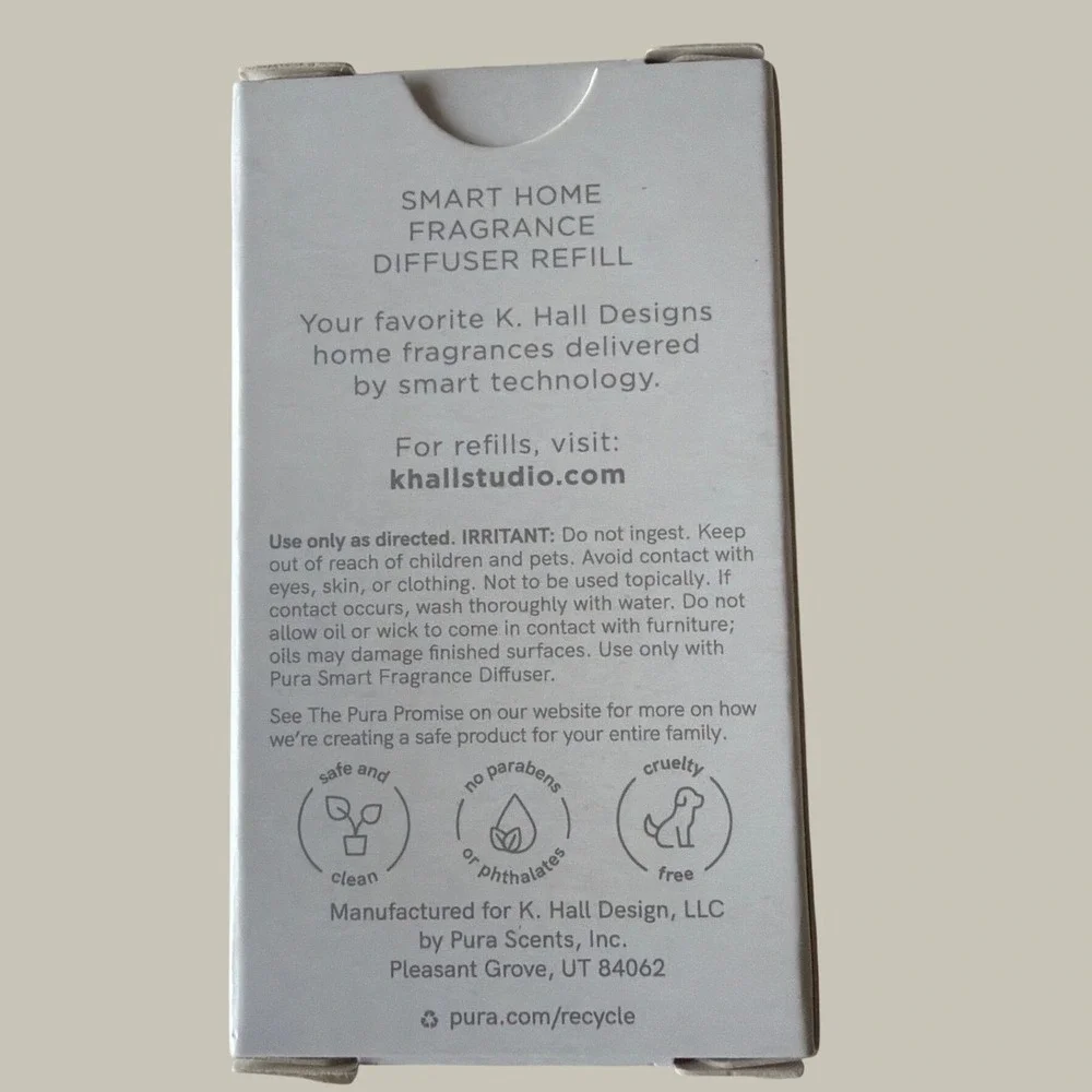 K. Hall Designs Holiday Spice Pura Smart Scent Fragrance Refill 10ml 0.33oz